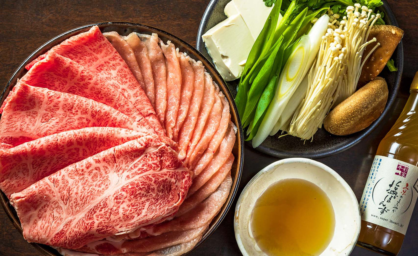 【しゃぶしゃぶセット】肉2種（600g）オリジナル塩ポン酢付